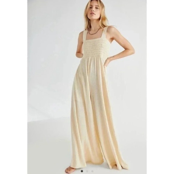 Free People Homecoming Jumpsuit FP Beach Wide Leg Flare small - Picture 1 of 9